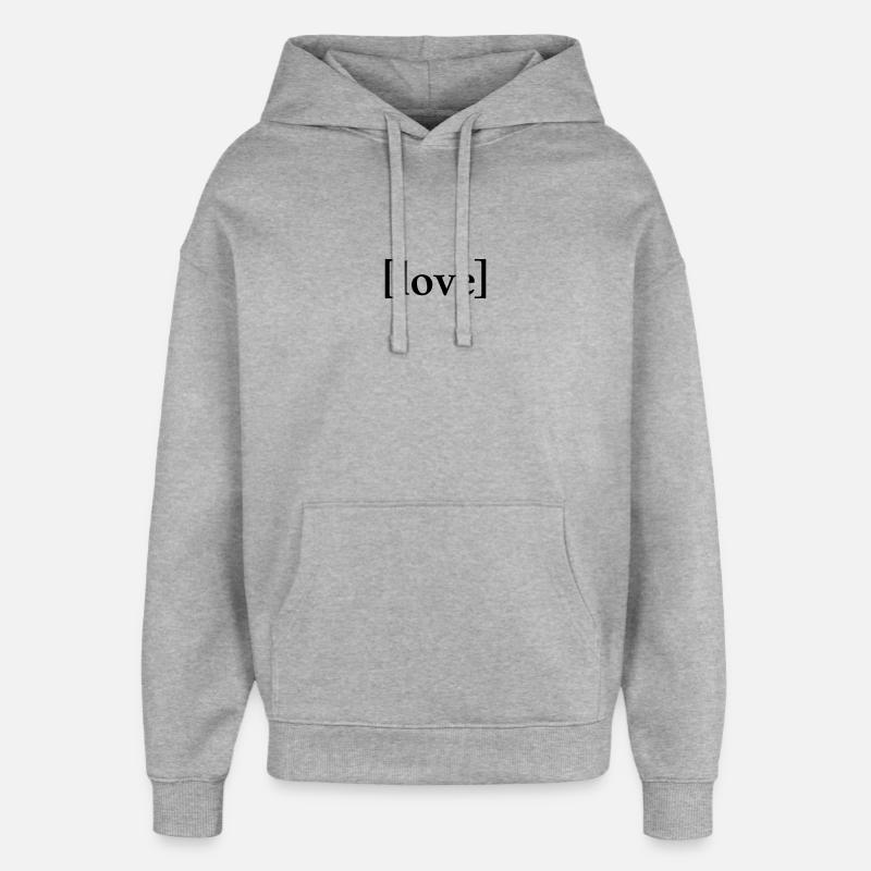 Amour - Sweat à capuche unisexe Stanley/Stella Oversized - gris chiné