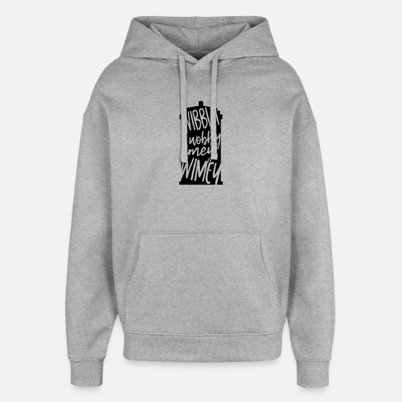 Wibbly Wobbly Timey WImey - Sweat à capuche unisexe Stanley/Stella Oversized - gris chiné