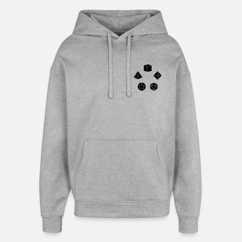 Ensemble de dés Stylo et Feuille - Sweat à capuche unisexe Stanley/Stella Oversized - gris chiné