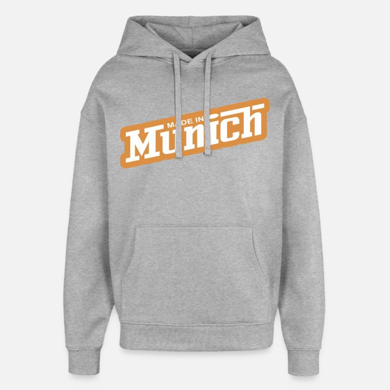 Munich - parce que c’est votre ville ! - Sweat à capuche unisexe Stanley/Stella Oversized - gris chiné