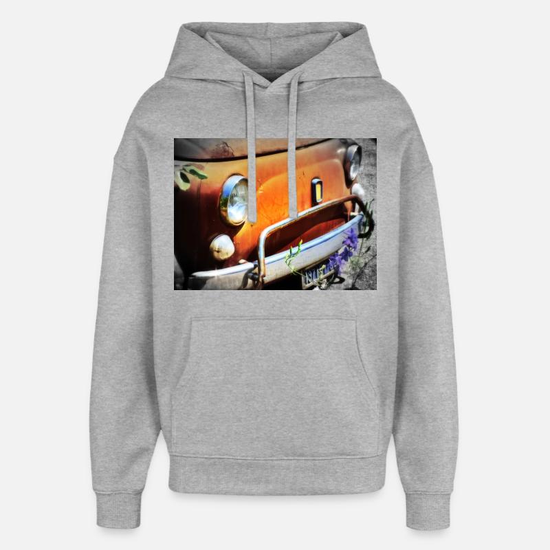 Rostiges Oldtimer Front Design - Oversized Unisex Hoodie von Stanley/Stella - Grau meliert