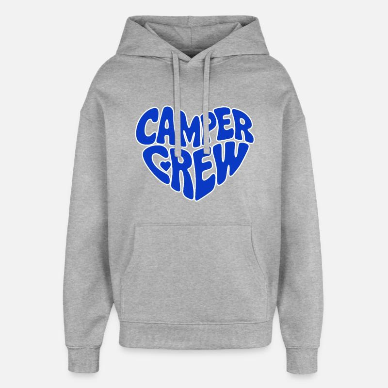 Équipe camping-campeur - Sweat à capuche unisexe Stanley/Stella Oversized - gris chiné