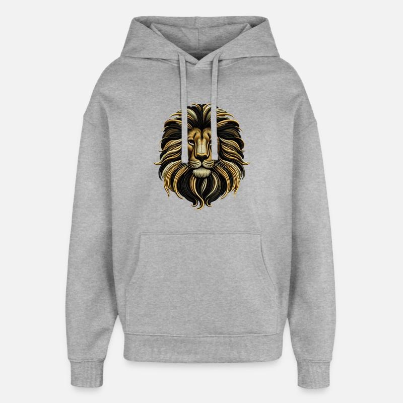 Emblème Élégance Entrelacée - Sweat à capuche unisexe Stanley/Stella Oversized - gris chiné