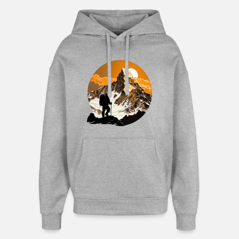 Alpiniste - Sweat à capuche unisexe Stanley/Stella Oversized - gris chiné