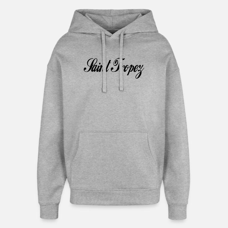Saint Tropez couleur personnalisable - Sweat à capuche unisexe Stanley/Stella Oversized - gris chiné