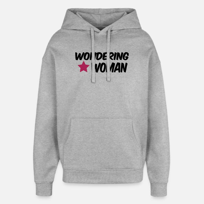 femme demande - Sweat à capuche unisexe Stanley/Stella Oversized - gris chiné