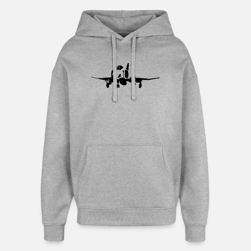 Phantom F-4 - Sweat à capuche unisexe Stanley/Stella Oversized - gris chiné