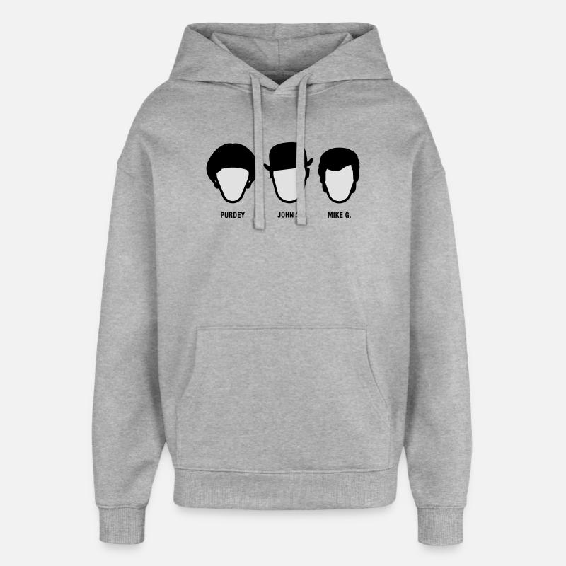 Chapeau Melon (S-05-P-JS-MG) - Sweat à capuche unisexe Stanley/Stella Oversized - gris chiné