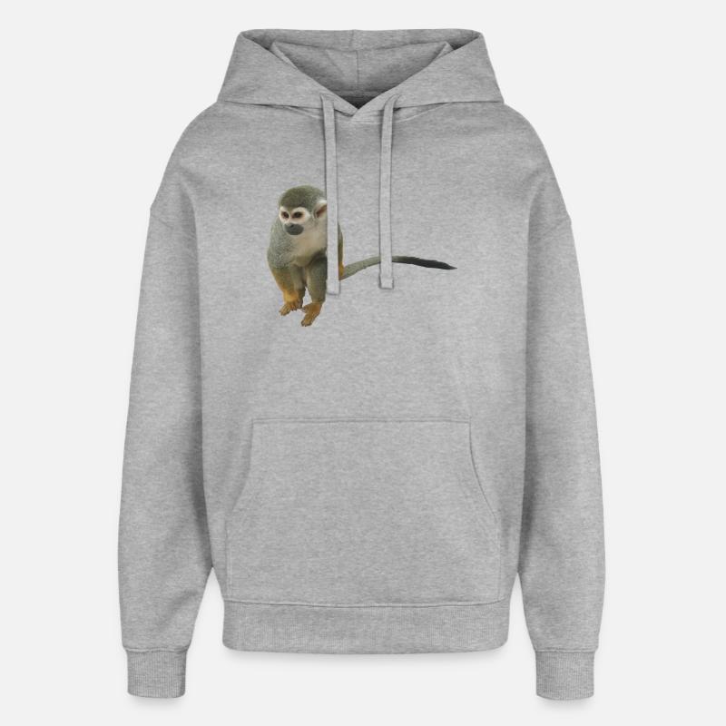 singe - Sweat à capuche unisexe Stanley/Stella Oversized - gris chiné