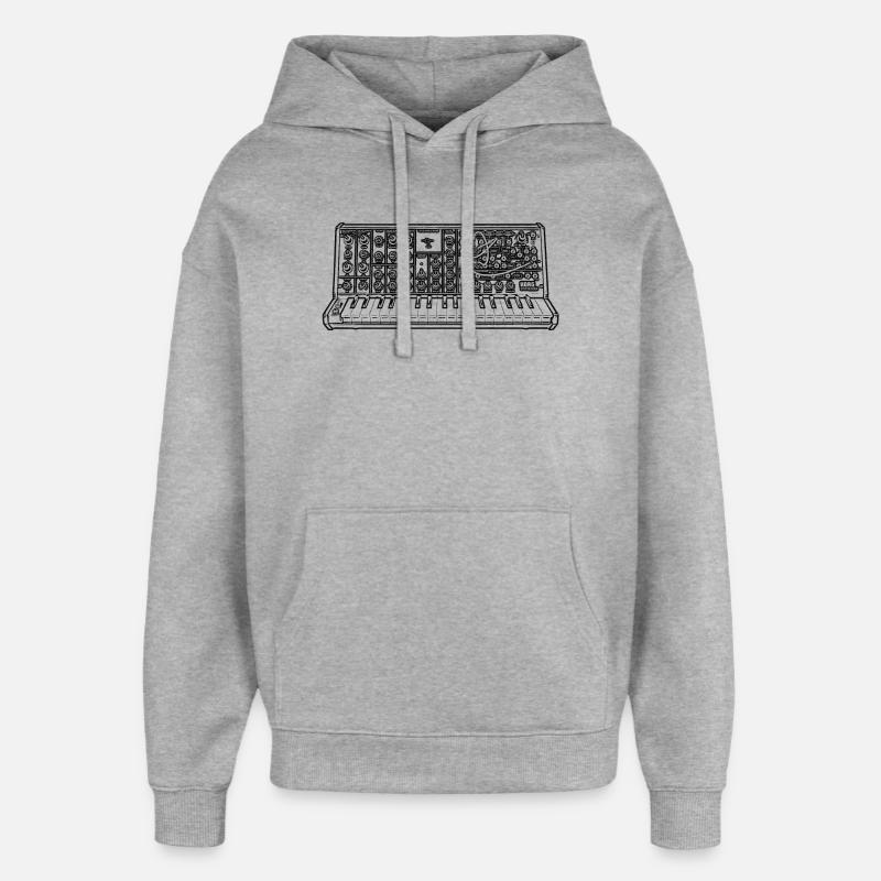 Synth - Sweat à capuche unisexe Stanley/Stella Oversized - gris chiné