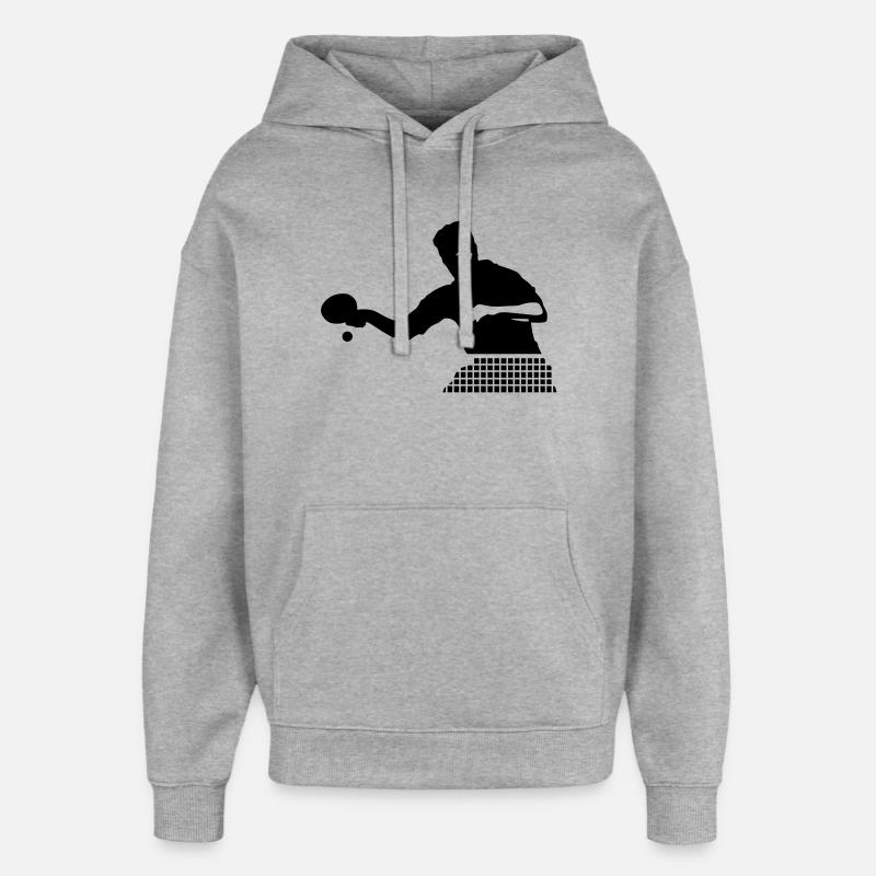 tischtennis - Sweat à capuche unisexe Stanley/Stella Oversized - gris chiné
