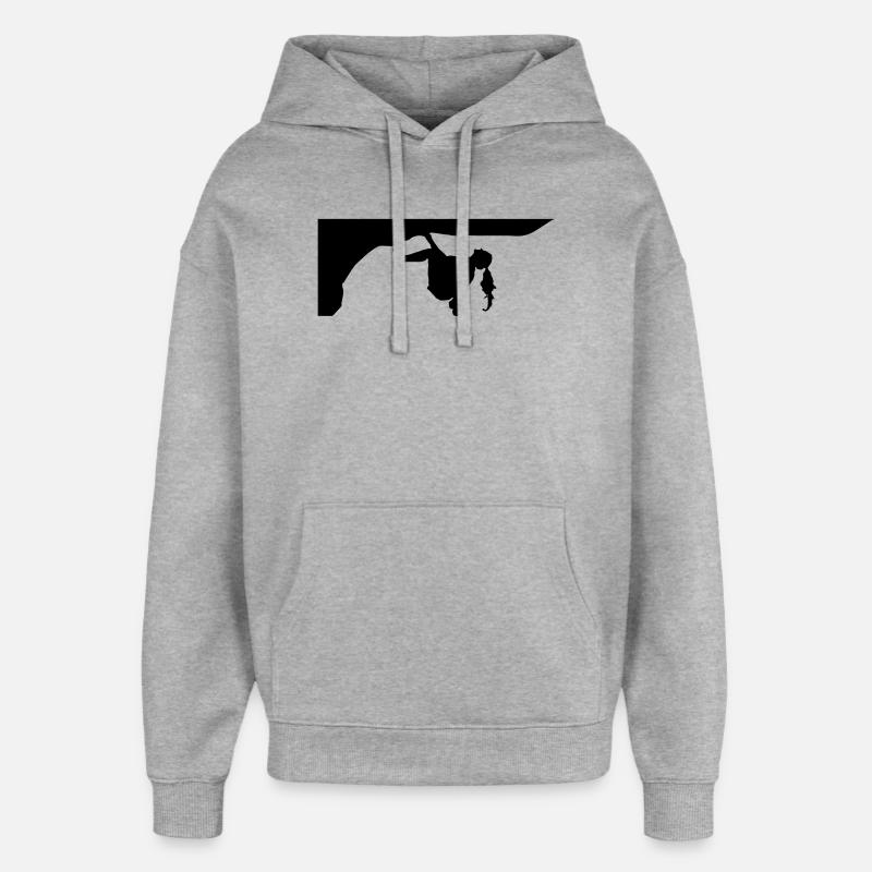 Grimpeur - Sweat à capuche unisexe Stanley/Stella Oversized - gris chiné