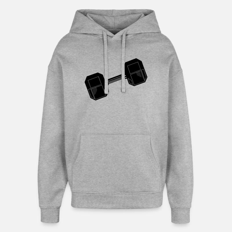 Haltère - Sweat à capuche unisexe Stanley/Stella Oversized - gris chiné