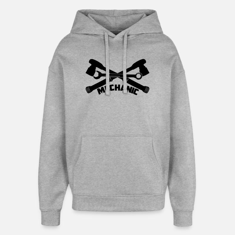 OUTILS MÉCANIQUES - Sweat à capuche unisexe Stanley/Stella Oversized - gris chiné