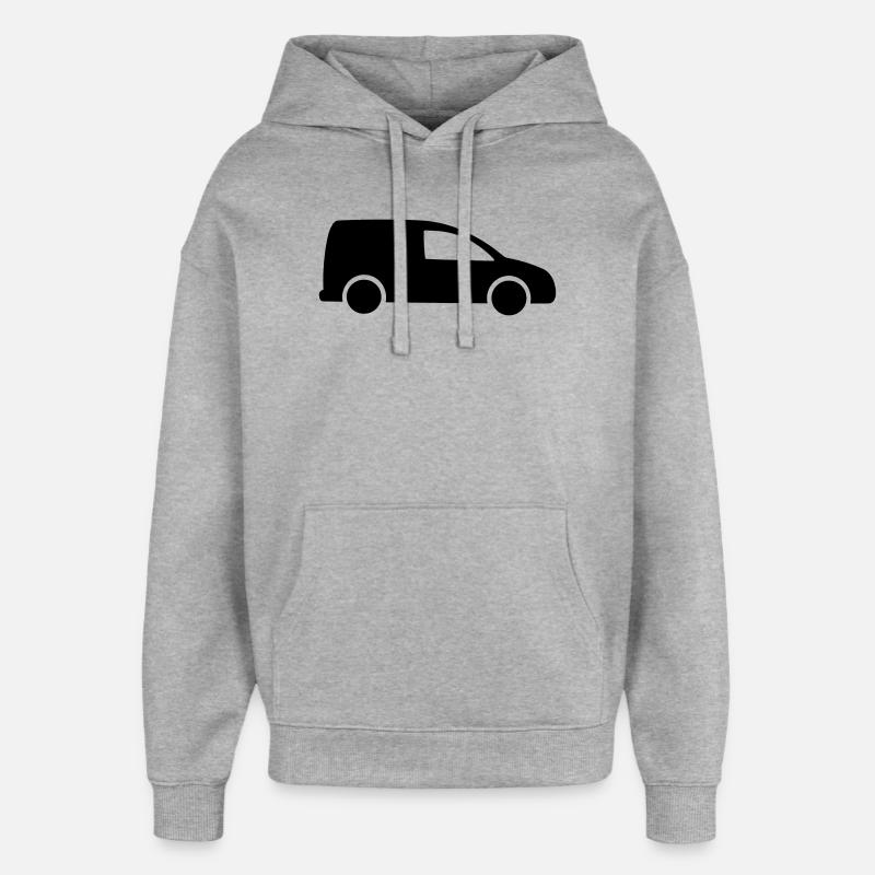 Van logo Livraison - Sweat à capuche unisexe Stanley/Stella Oversized - gris chiné