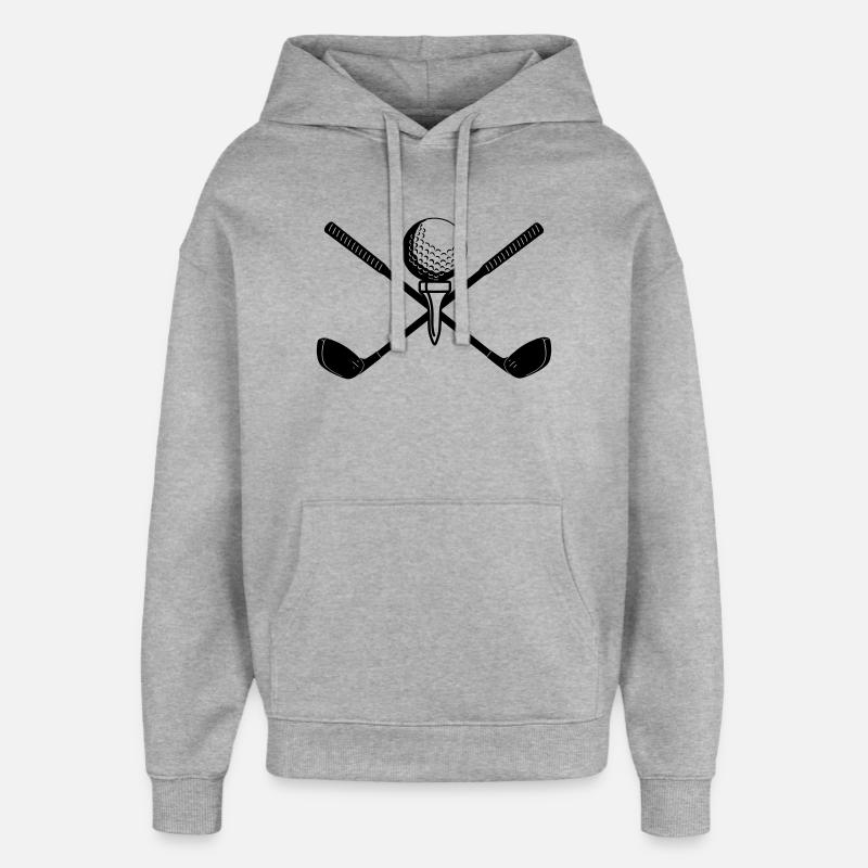 Bâtons croisés par vagues - Sweat à capuche unisexe Stanley/Stella Oversized - gris chiné