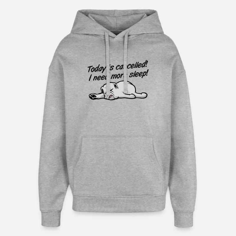Today is cancelled - Oversized Unisex Hoodie von Stanley/Stella - Grau meliert