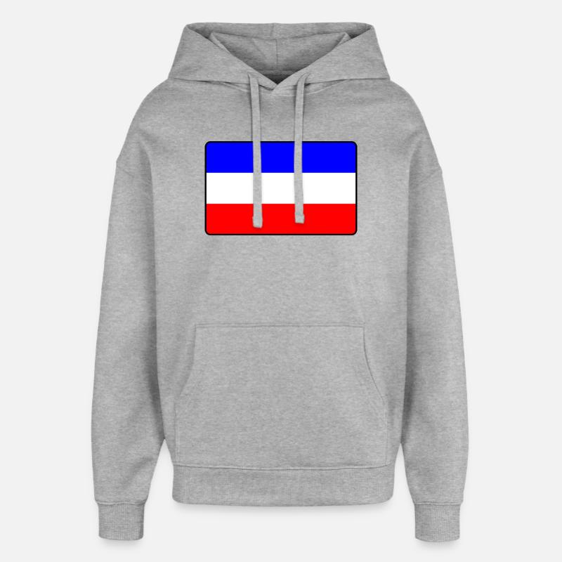 Manifestation des porte-drapeaux - Sweat à capuche unisexe Stanley/Stella Oversized - gris chiné