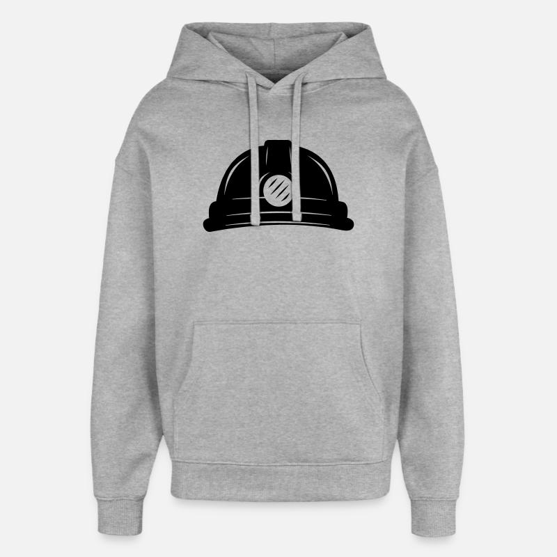 Casque de mineur - Sweat à capuche unisexe Stanley/Stella Oversized - gris chiné