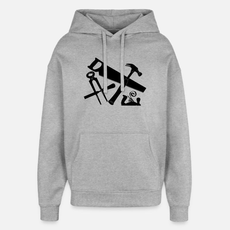 Logo de l’outil Charpentier - Sweat à capuche unisexe Stanley/Stella Oversized - gris chiné