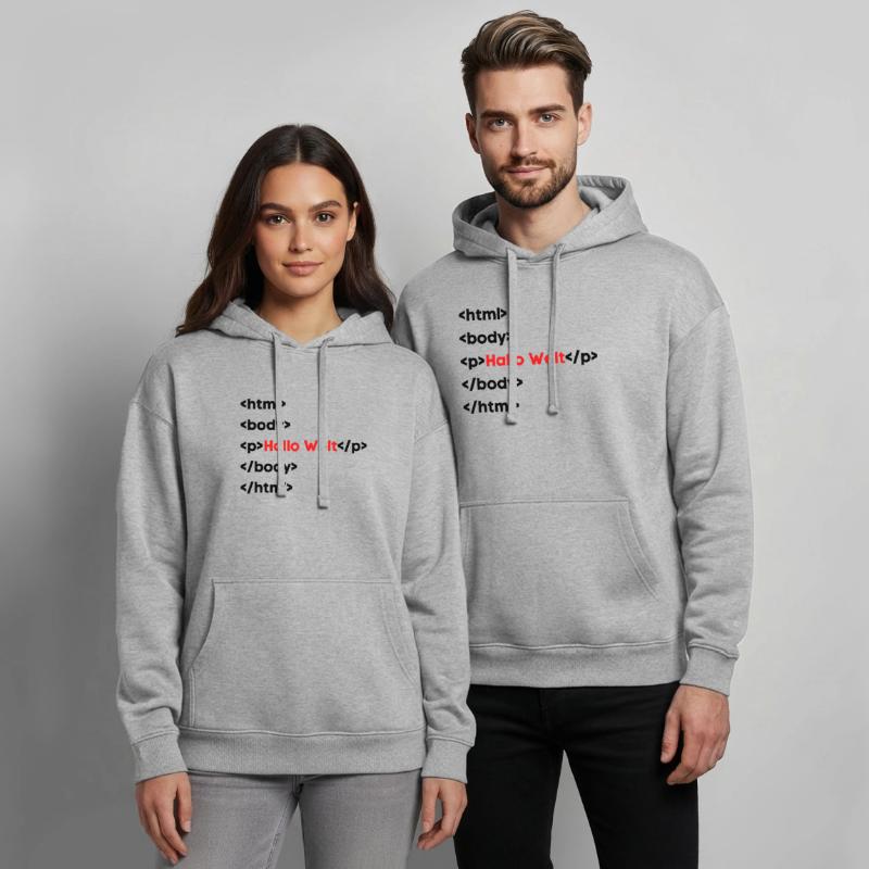 Hallo Welt HTML – Lustiges Programmierer & Coding  Oversized Unisex Hoodie von Stanley/Stella
