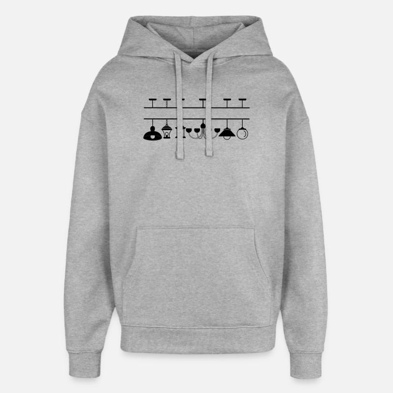 Collection de suspensions et de luminaires - Sweat à capuche unisexe Stanley/Stella Oversized - gris chiné