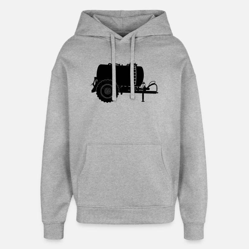 Machine d’élevage de citernes vautours - Sweat à capuche unisexe Stanley/Stella Oversized - gris chiné