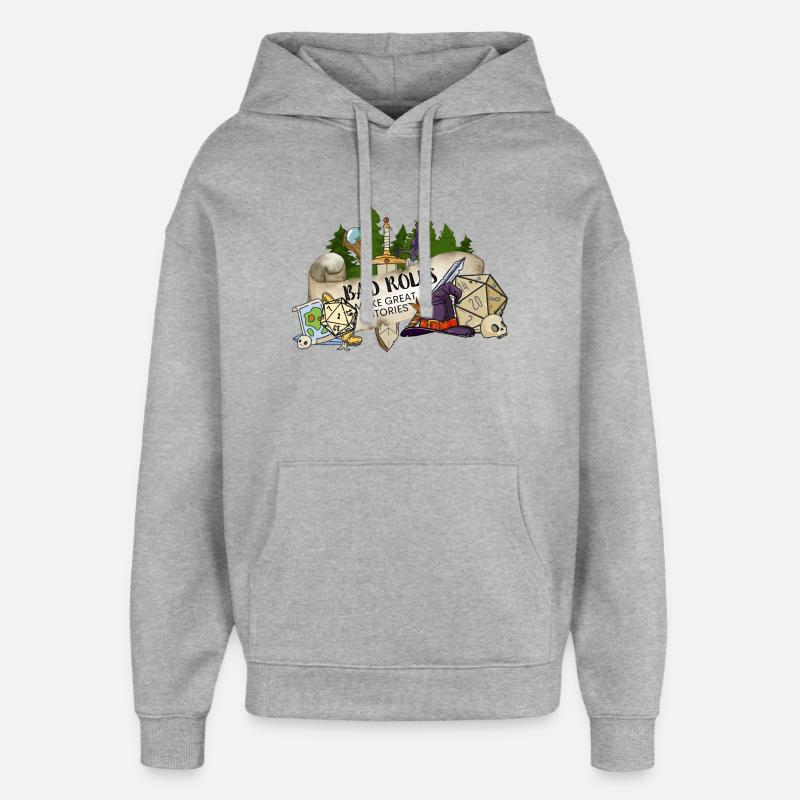 Bad Rolls make great stories - Oversized Unisex Hoodie von Stanley/Stella - Grau meliert