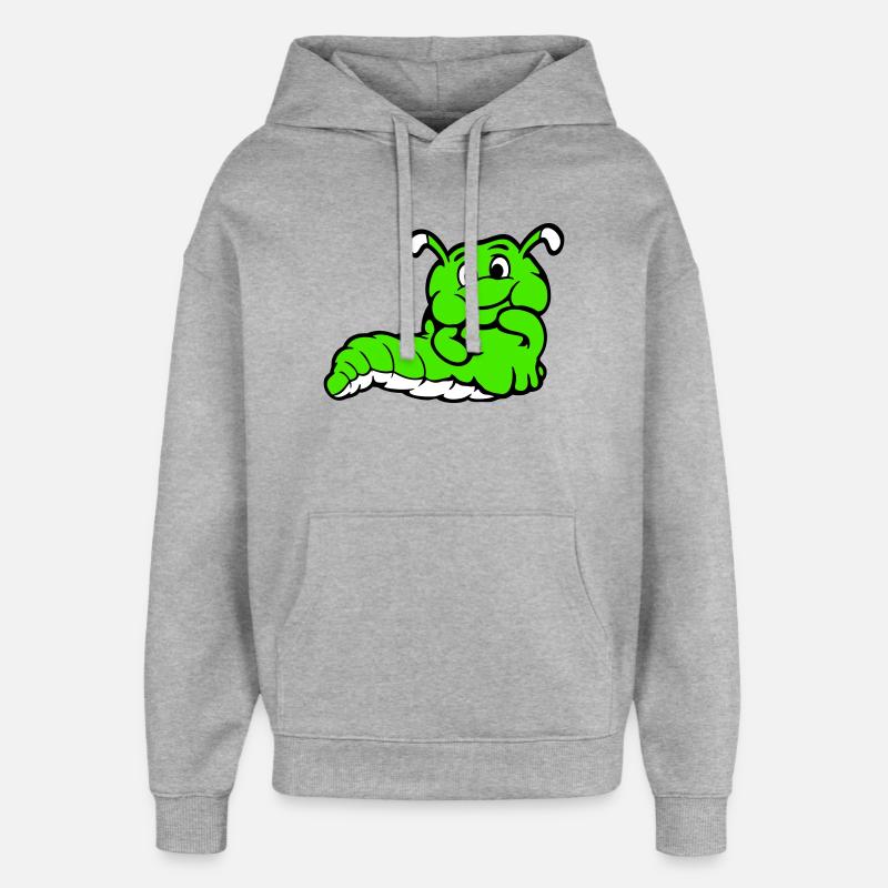 Chenille Ver Timide Amicale Curieux - Sweat à capuche unisexe Stanley/Stella Oversized - gris chiné