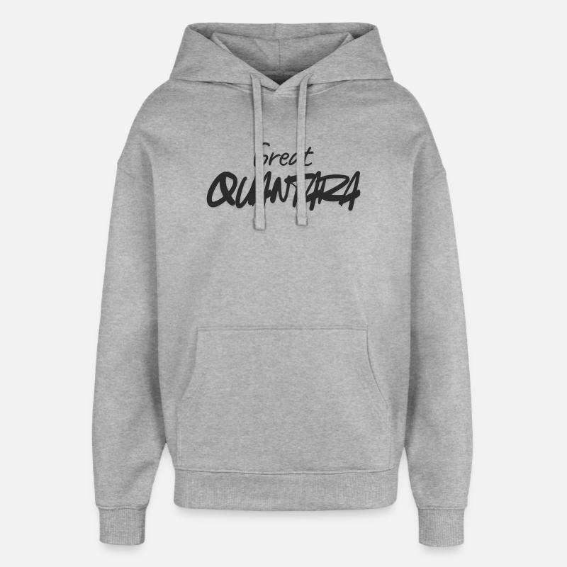 Great Quantity Graffiti Script - Oversized Unisex Hoodie by Stanley/Stella - heather grey