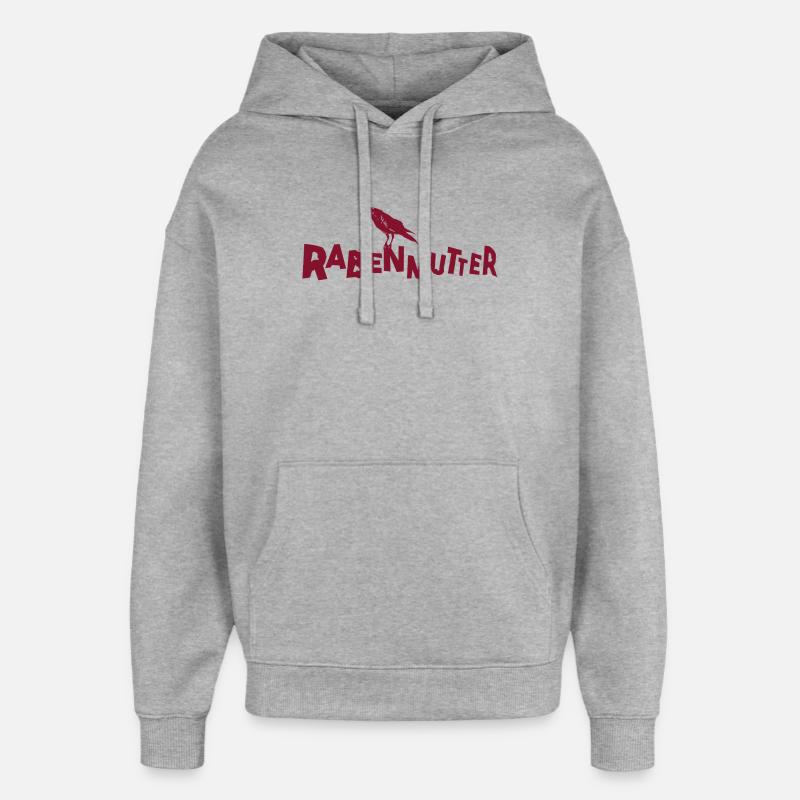 Rabenmutter - Mutter - Mama - Mami - Rabe - Oversized Unisex Hoodie von Stanley/Stella - Grau meliert