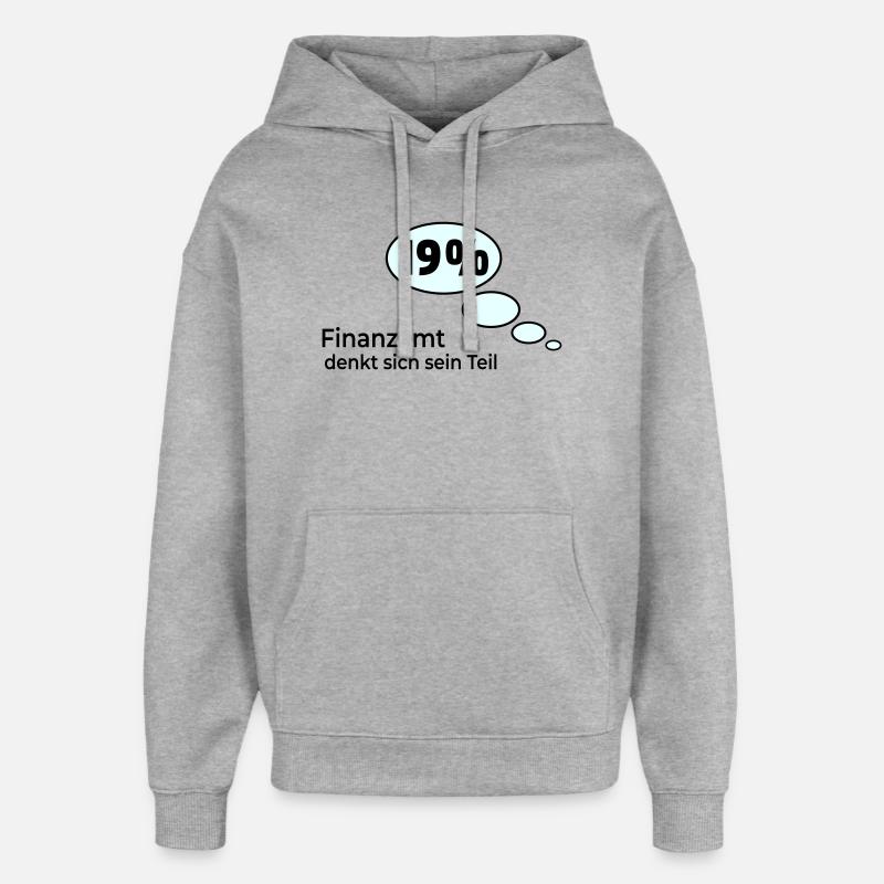 denkt sich sein Teil - Oversized Unisex Hoodie von Stanley/Stella - Grau meliert