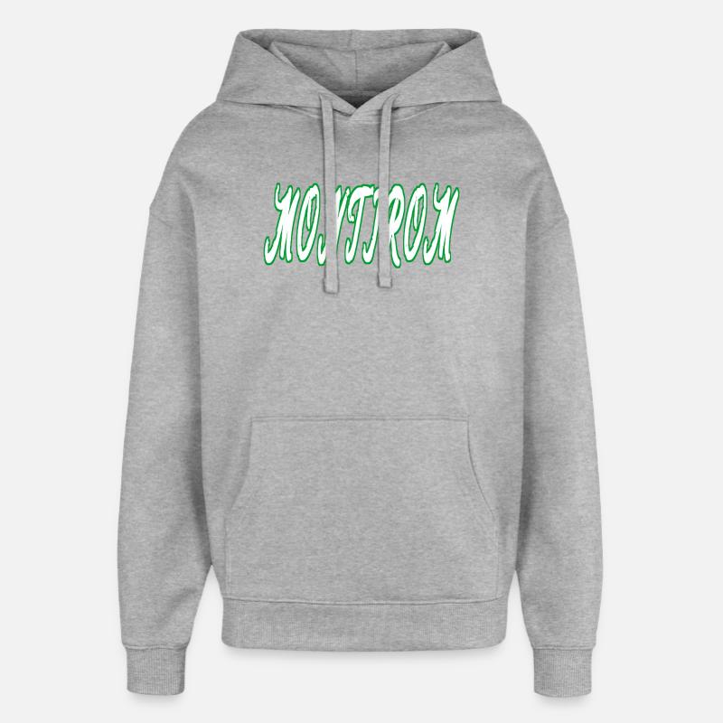 Montirom text - Oversized Unisex Hoodie von Stanley/Stella - Grau meliert