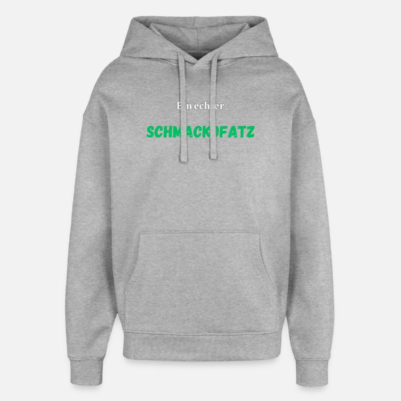 Ein echter Schmackofatz - Oversized Unisex Hoodie von Stanley/Stella - Grau meliert