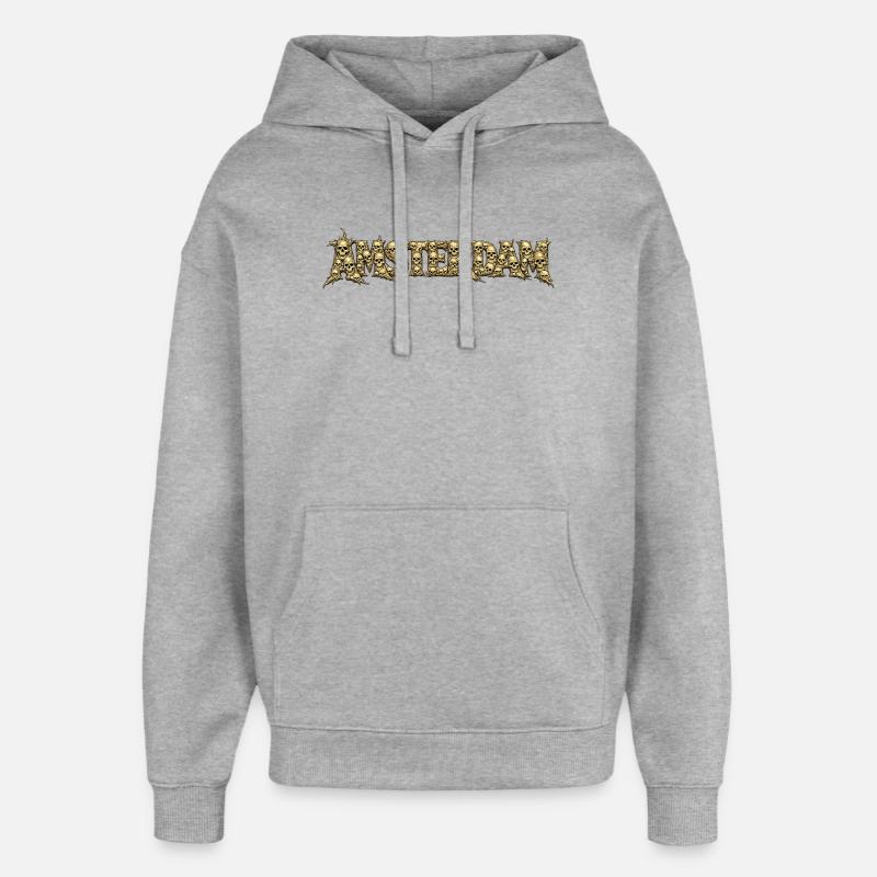 Police du crâne d’AMSTERDAM - Sweat à capuche unisexe Stanley/Stella Oversized - gris chiné