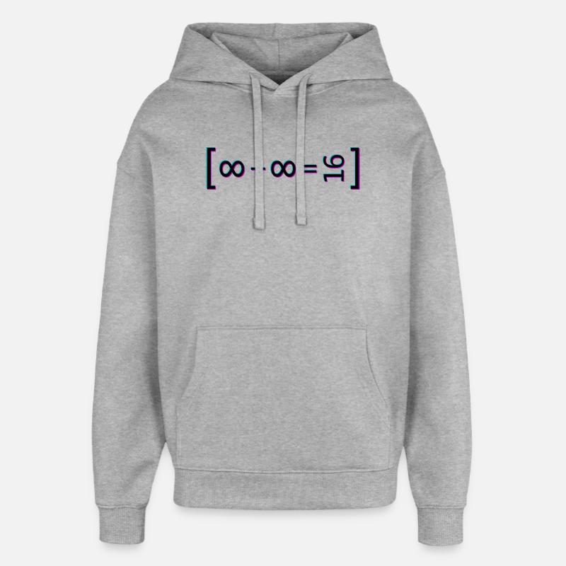 2. infini - Sweat à capuche unisexe Stanley/Stella Oversized - gris chiné