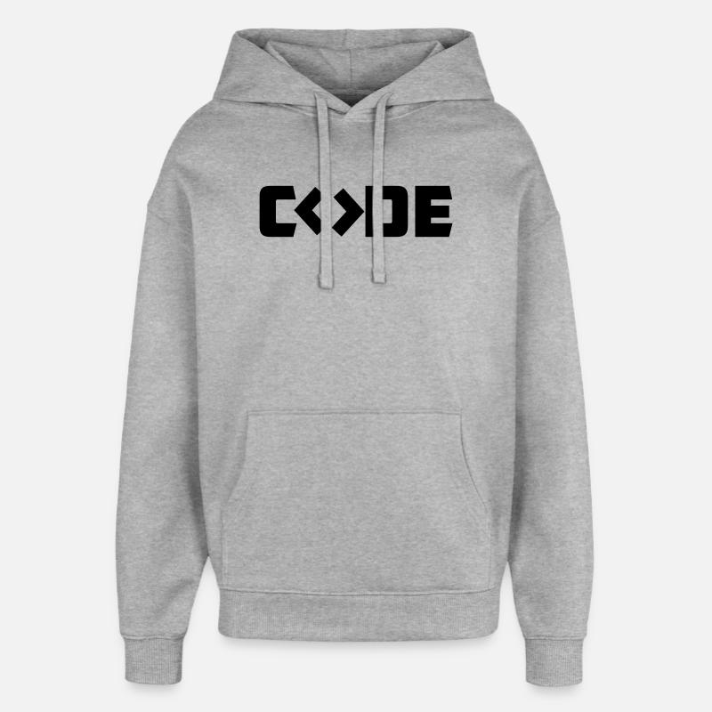 Programmer Code - Oversized Unisex Hoodie by Stanley/Stella - heather grey