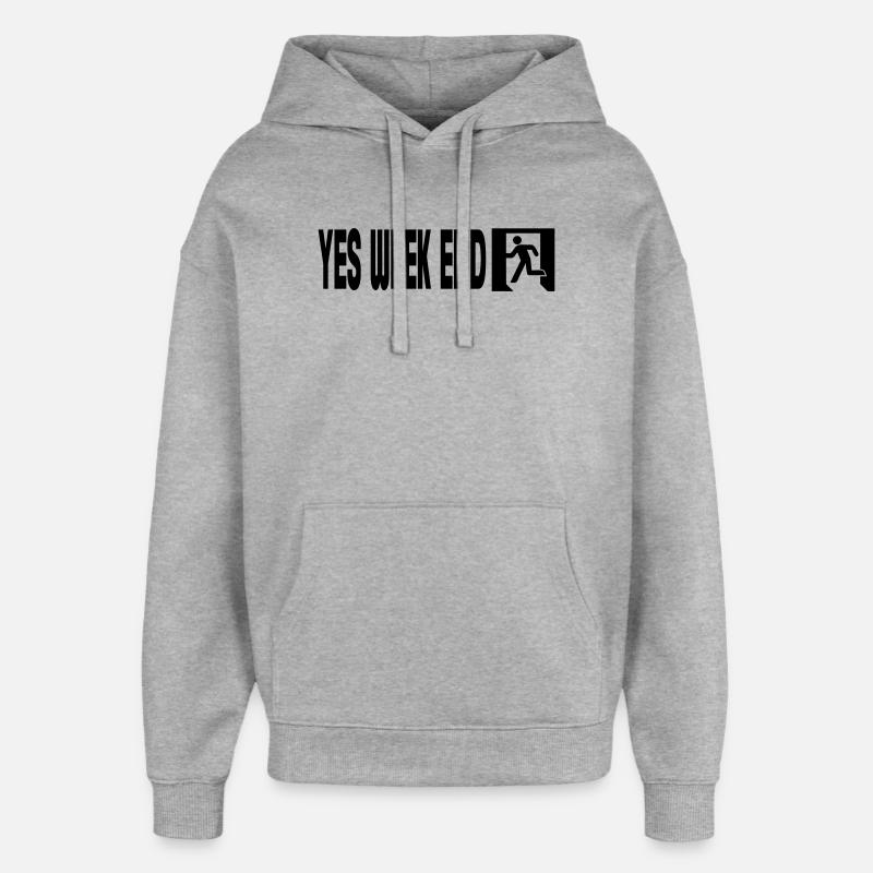 Yes Week End - Emergency - Sweat à capuche unisexe Stanley/Stella Oversized - gris chiné