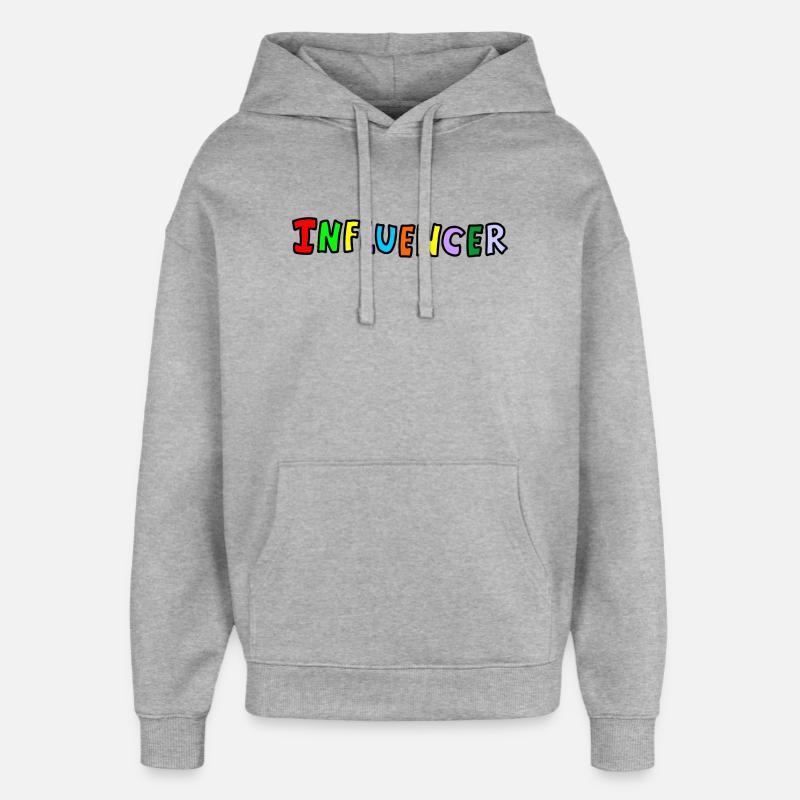 Influencer - Stanley/Stella Oversized Felpa con cappuccio unisex - grigio melange