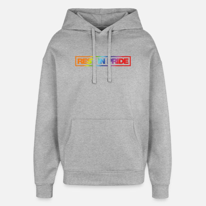 REST IN PRIDE (R.I.P.) Rainbow - Oversized Unisex Hoodie von Stanley/Stella - Grau meliert