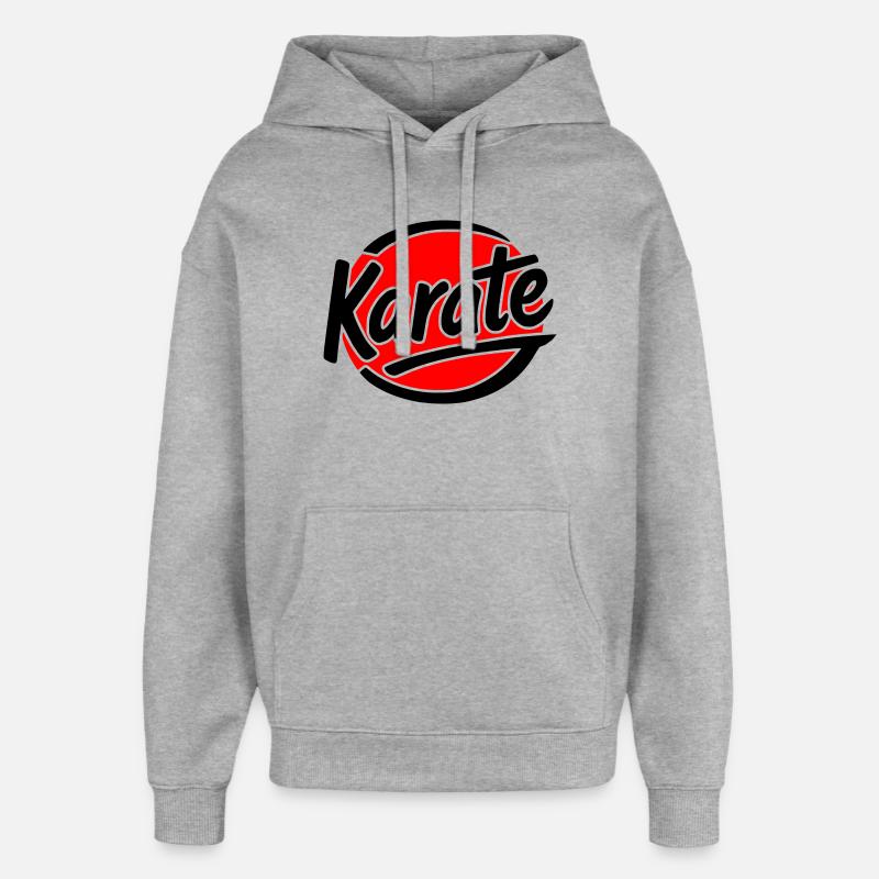 Karaté - Sweat à capuche unisexe Stanley/Stella Oversized - gris chiné