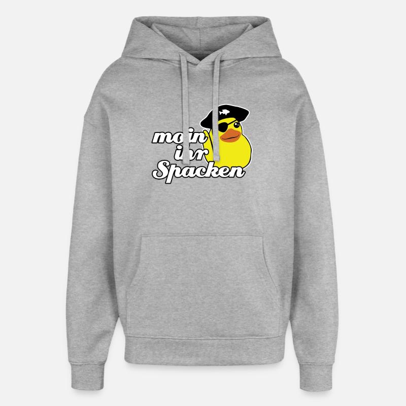 moin ihr spacken - Oversized Unisex Hoodie von Stanley/Stella - Grau meliert
