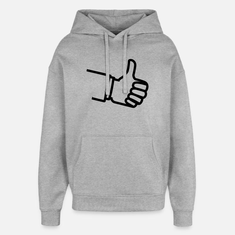 Pouce épais - Sweat à capuche unisexe Stanley/Stella Oversized - gris chiné