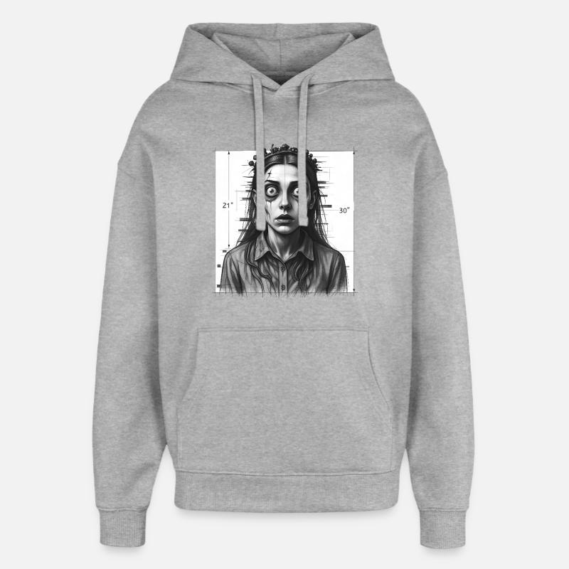 THE WITCH  - dark hell - Sweat à capuche unisexe Stanley/Stella Oversized - gris chiné