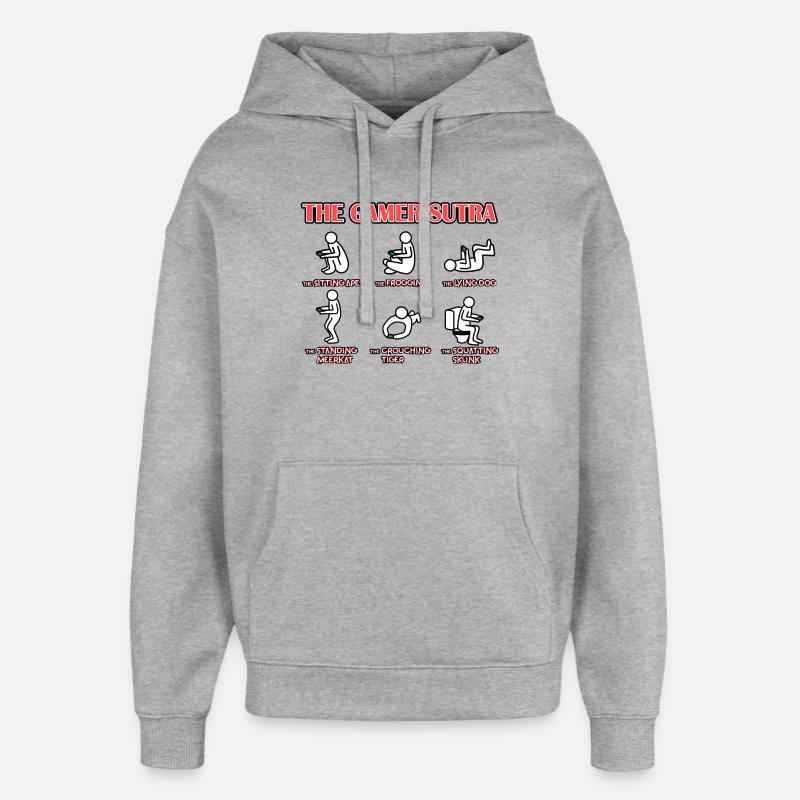 Le sutra du gamer - Sweat à capuche unisexe Stanley/Stella Oversized - gris chiné
