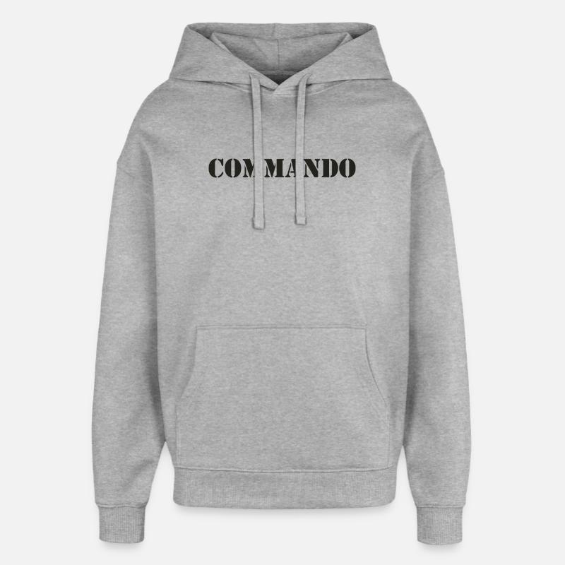 COMMANDO - Sweat à capuche unisexe Stanley/Stella Oversized - gris chiné