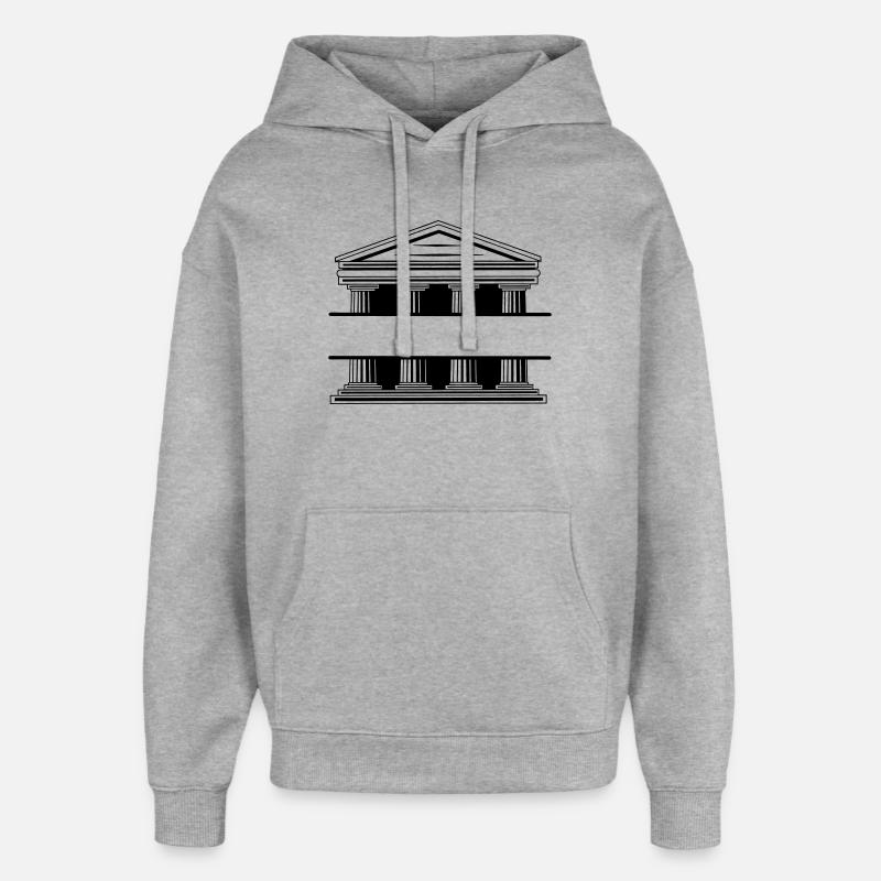 Monogramme du palais de justice - Sweat à capuche unisexe Stanley/Stella Oversized - gris chiné