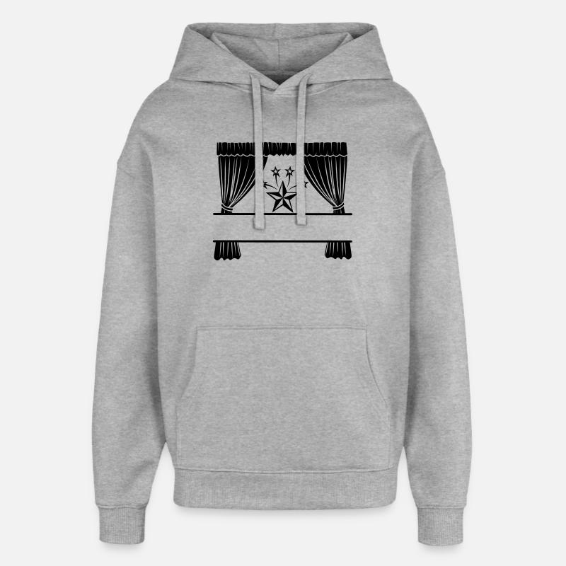 Rideaux Je suis une star - Sweat à capuche unisexe Stanley/Stella Oversized - gris chiné