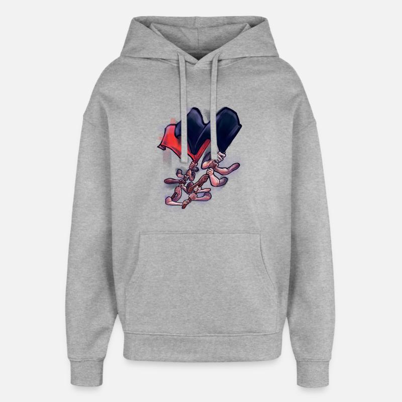 AntiFa - Sweat à capuche unisexe Stanley/Stella Oversized - gris chiné