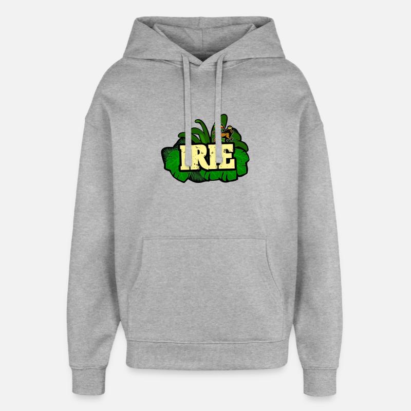 Reggae Irie - Sweat à capuche unisexe Stanley/Stella Oversized - gris chiné